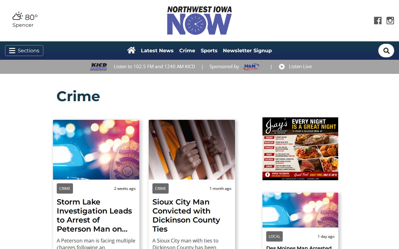 Palo Alto County crime news on Northwest Iowa Now