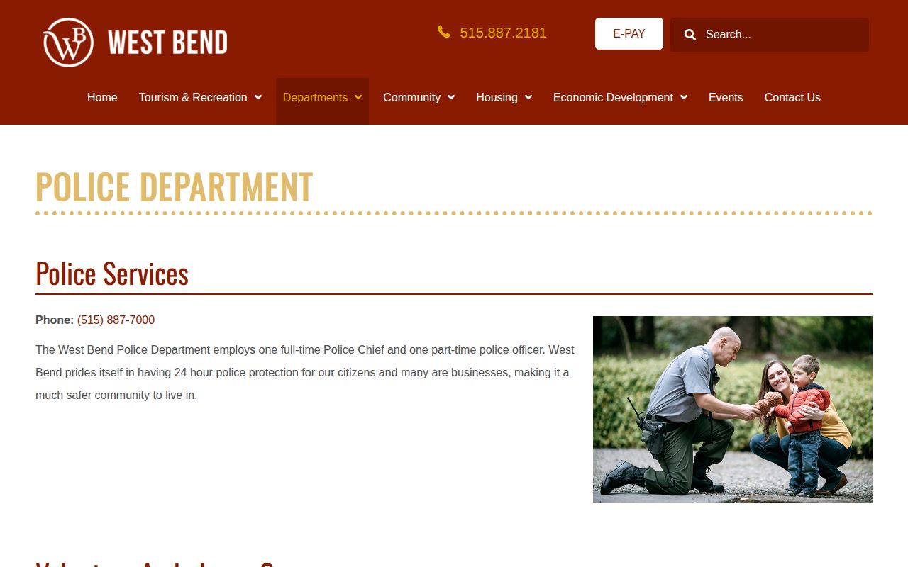 West Bend Police Department arrest-record and jurisdiction contact page